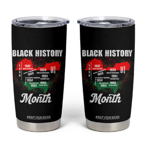 Black History Leaders Tumbler Cup African American Milestones Map Civil Right TS10 Black Print Your Wear