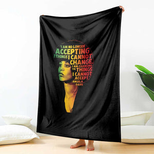 Angela Davis Inspirational Quote Throw Blanket Black History Month Afro Woman Activist TS10 Print Your Wear