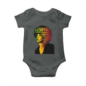 Angela Davis Inspirational Quote Baby Onesie Black History Month Afro Woman Activist TS10 Dark Heather Print Your Wear