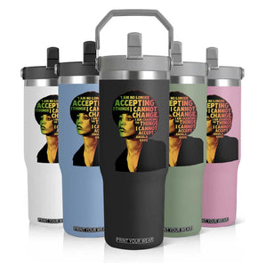 Angela Davis Inspirational Quote Flip Straw Tumbler Black History Month Afro Woman Activist TS10 Print Your Wear