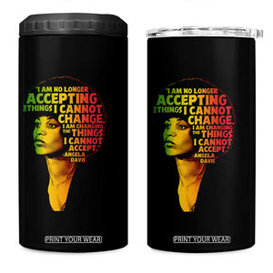 Angela Davis Inspirational Quote 4 in 1 Can Cooler Tumbler Black History Month Afro Woman Activist TS10 One Size: 16 oz Black Print Your Wear