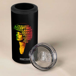 Angela Davis Inspirational Quote 4 in 1 Can Cooler Tumbler Black History Month Afro Woman Activist TS10 Print Your Wear