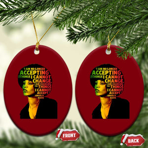 Angela Davis Inspirational Quote Ceramic Ornament Black History Month Afro Woman Activist TS10 Print Your Wear