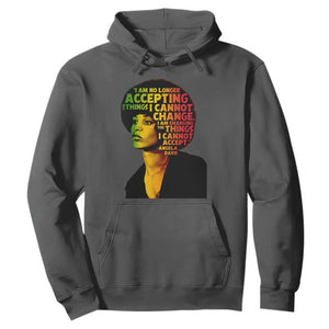 Angela Davis Inspirational Quote Hoodie Black History Month Afro Woman Activist TS10 Dark Heather Print Your Wear