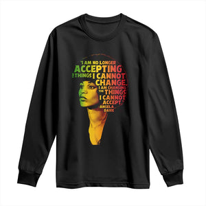Angela Davis Inspirational Quote Long Sleeve Shirt Black History Month Afro Woman Activist TS10 Black Print Your Wear