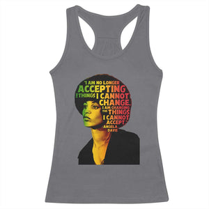 Angela Davis Inspirational Quote Racerback Tank Top Black History Month Afro Woman Activist TS10 Charcoal Print Your Wear