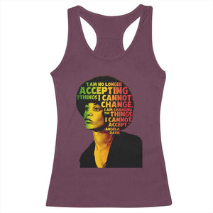 Angela Davis Inspirational Quote Racerback Tank Top Black History Month Afro Woman Activist TS10 Maroon Print Your Wear