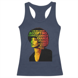 Angela Davis Inspirational Quote Racerback Tank Top Black History Month Afro Woman Activist TS10 Navy Print Your Wear