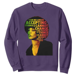 Angela Davis Inspirational Quote Sweatshirt Black History Month Afro Woman Activist TS10 Purple Print Your Wear