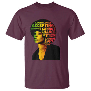 Angela Davis Inspirational Quote T Shirt Black History Month Afro Woman Activist TS10 Maroon Print Your Wear
