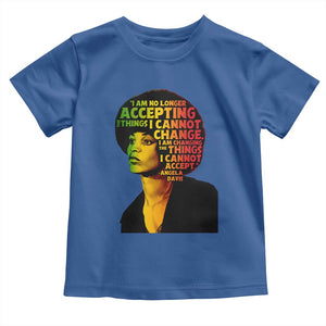 Angela Davis Inspirational Quote Toddler T Shirt Black History Month Afro Woman Activist TS10 Royal Blue Print Your Wear