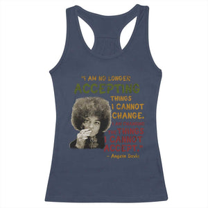 Black History Month Angela Davis Racerback Tank Top Black Panther Party Feminist Human Rights Inspirational Quote TS10 Navy Print Your Wear
