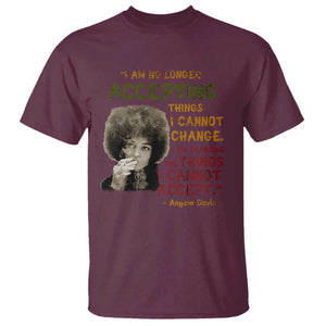 Black History Month Angela Davis T Shirt Black Panther Party Feminist Human Rights Inspirational Quote TS10 Maroon Print Your Wear