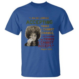 Black History Month Angela Davis T Shirt Black Panther Party Feminist Human Rights Inspirational Quote TS10 Royal Blue Print Your Wear