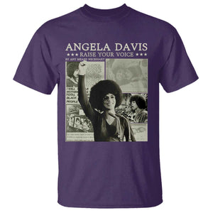 Black History Month Angela Davis T Shirt Raise Your Voice Feminist Human Rights TS10 Purple Print Your Wear