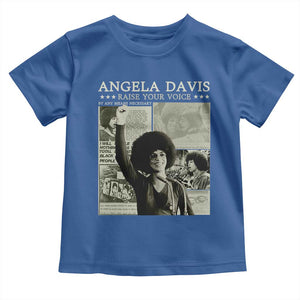 Black History Month Angela Davis Toddler T Shirt Raise Your Voice Feminist Human Rights TS10 Royal Blue Print Your Wear