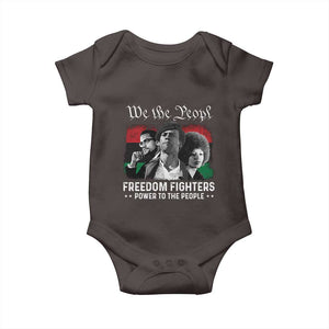 Vintage Black Panther Party Baby Onesie Huey P. Newton Malcolm X Angela Davis Black History TS10 Dark Chocolate Print Your Wear