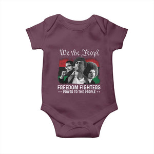 Vintage Black Panther Party Baby Onesie Huey P. Newton Malcolm X Angela Davis Black History TS10 Maroon Print Your Wear