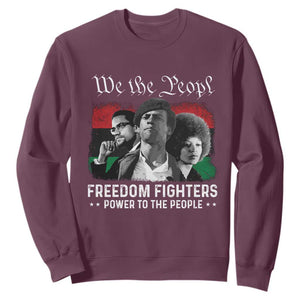 Vintage Black Panther Party Sweatshirt Huey P. Newton Malcolm X Angela Davis Black History TS10 Maroon Print Your Wear