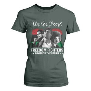 Vintage Black Panther Party T Shirt For Women Huey P. Newton Malcolm X Angela Davis Black History TS10 Dark Forest Green Print Your Wear