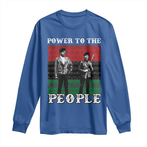 Vintage Black Panthers Party Long Sleeve Shirt Power To The People Self Defense Black History TS10 Royal Blue Print Your Wear