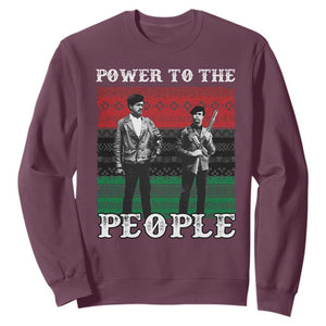 Vintage Black Panthers Party Sweatshirt Power To The People Self Defense Black History TS10 Maroon Print Your Wear
