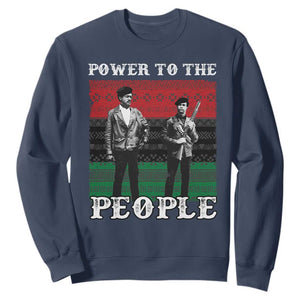 Vintage Black Panthers Party Sweatshirt Power To The People Self Defense Black History TS10 Navy Print Your Wear