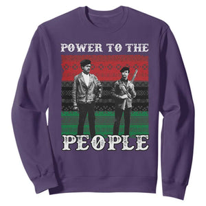 Vintage Black Panthers Party Sweatshirt Power To The People Self Defense Black History TS10 Purple Print Your Wear