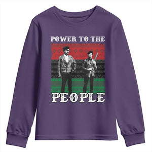 Vintage Black Panthers Party Youth Sweatshirt Power To The People Self Defense Black History TS10 Purple Print Your Wear