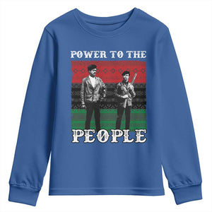 Vintage Black Panthers Party Youth Sweatshirt Power To The People Self Defense Black History TS10 Royal Blue Print Your Wear