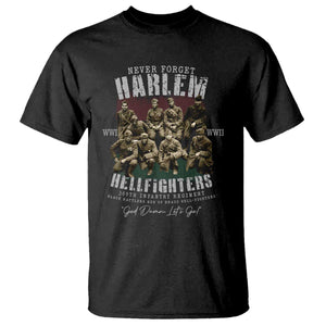 Halem Hellfighters T Shirt African American Black Military History Soldiers WWI WWII TS10 Black Print Your Wear