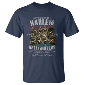 Halem Hellfighters T Shirt African American Black Military History Soldiers WWI WWII TS10 Navy Print Your Wear
