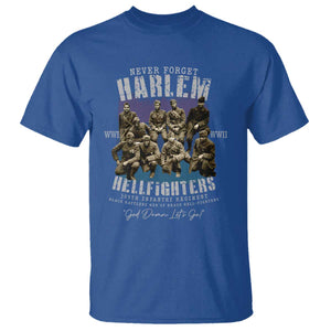 Halem Hellfighters T Shirt African American Black Military History Soldiers WWI WWII TS10 Royal Blue Print Your Wear