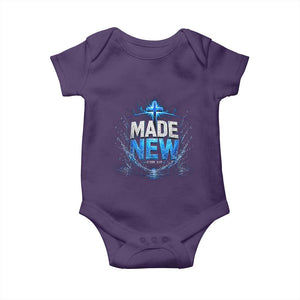 Christian Baptism Baby Onesie Made Water Bible Verse Baptized TS10 Purple Print Your Wear