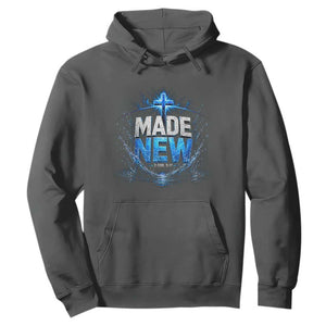 Christian Baptism Hoodie Made Water Bible Verse Baptized TS10 Dark Heather Print Your Wear