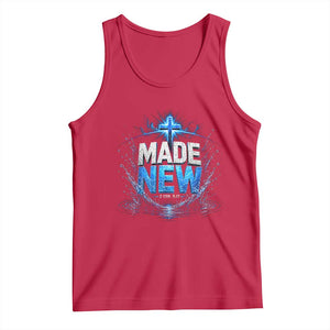 Christian Baptism Tank Top Made Water Bible Verse Baptized TS10 Red Print Your Wear