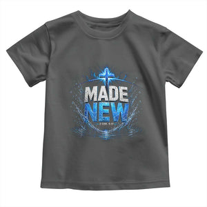 Christian Baptism Toddler T Shirt Made Water Bible Verse Baptized TS10 Dark Heather Print Your Wear