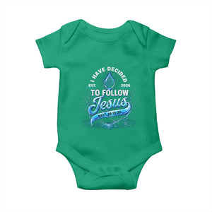 New Baptist Believer Baby Onesie Have Decided To Follow Jesus 2026 TS10 Irish Green Print Your Wear