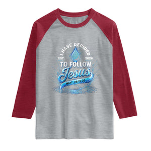 New Baptist Believer Raglan Shirt Have Decided To Follow Jesus 2026 TS10 Heather Gray Heather Red Print Your Wear