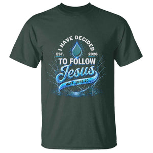 New Baptist Believer T Shirt Have Decided To Follow Jesus 2026 TS10 Dark Forest Green Print Your Wear