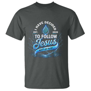 New Baptist Believer T Shirt Have Decided To Follow Jesus 2026 TS10 Dark Heather Print Your Wear