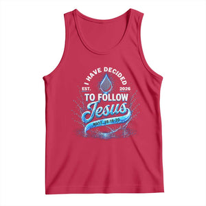 New Baptist Believer Tank Top Have Decided To Follow Jesus 2026 TS10 Red Print Your Wear