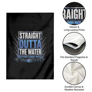 Baptism Garden Flag Straight Outta Water Christian Baptized TS10 Print Your Wear