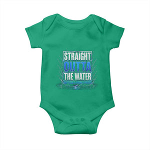 Baptism Baby Onesie Straight Outta Water Christian Baptized TS10 Irish Green Print Your Wear