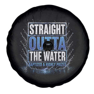 Baptism Spare Tire Cover Straight Outta Water Christian Baptized TS10 Print Your Wear