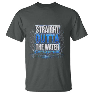Baptism T Shirt Straight Outta Water Christian Baptized TS10 Dark Heather Print Your Wear