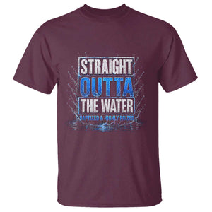 Baptism T Shirt Straight Outta Water Christian Baptized TS10 Maroon Print Your Wear