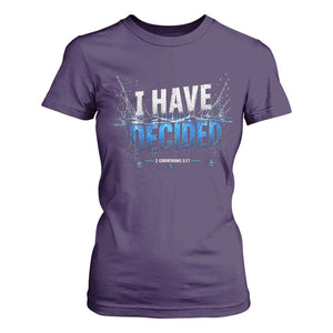 Christian Baptism T Shirt For Women New Believer Water Immersion Baptized I Have Decided TS10 Purple Print Your Wear
