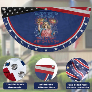 You Look Like The 4th Of July Makes Me Want A Hot Dog Real Bad Patriotic Fan Flag Funny 4th July Hot Dog Meme