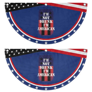 Funny Beer American Flag 4th of July Patriotic Fan Flag Not Drunk I am American Merica USA